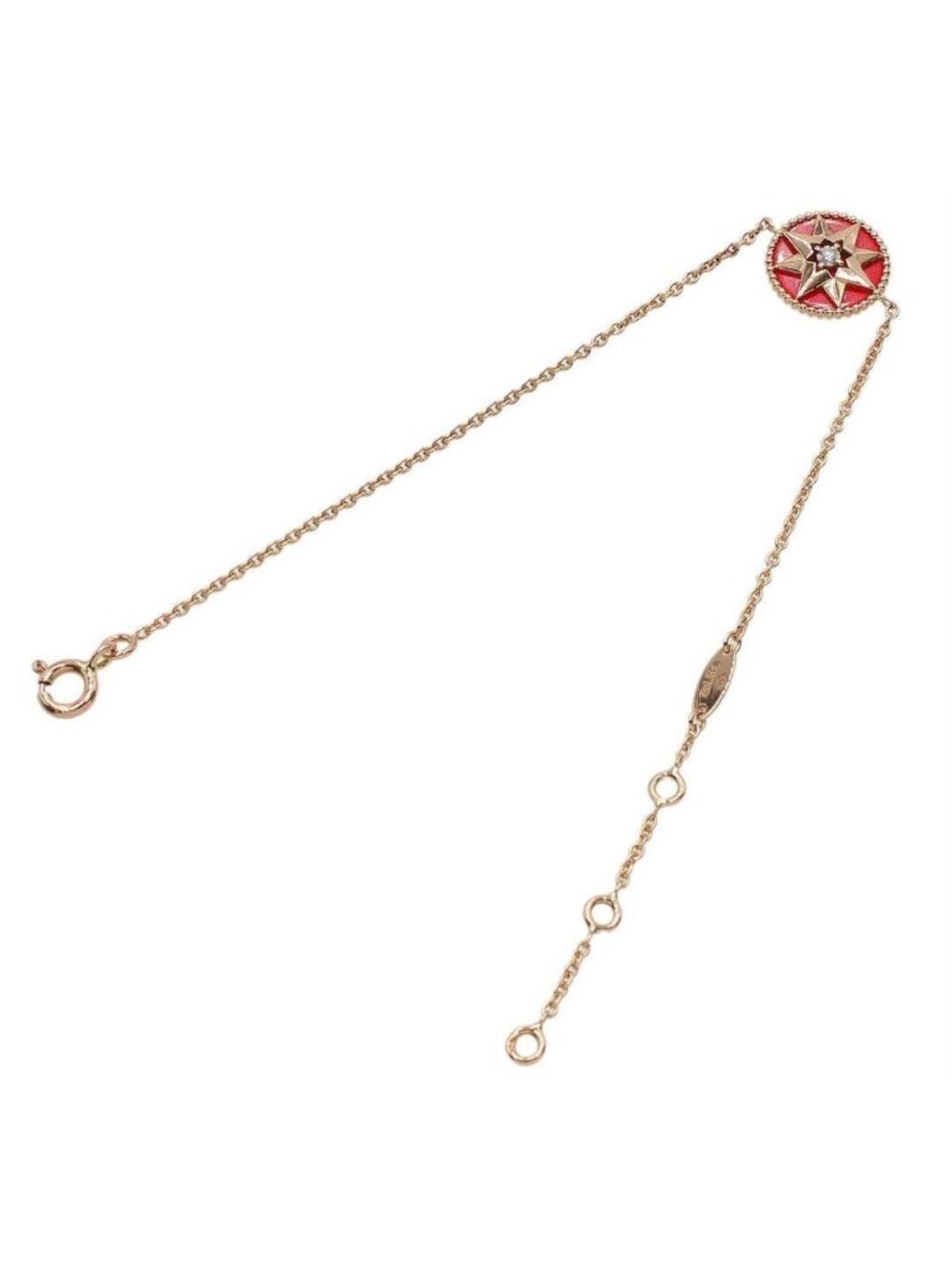 Christian Dior 18K Pink Goldx Diamond Rose Devant Bracelet